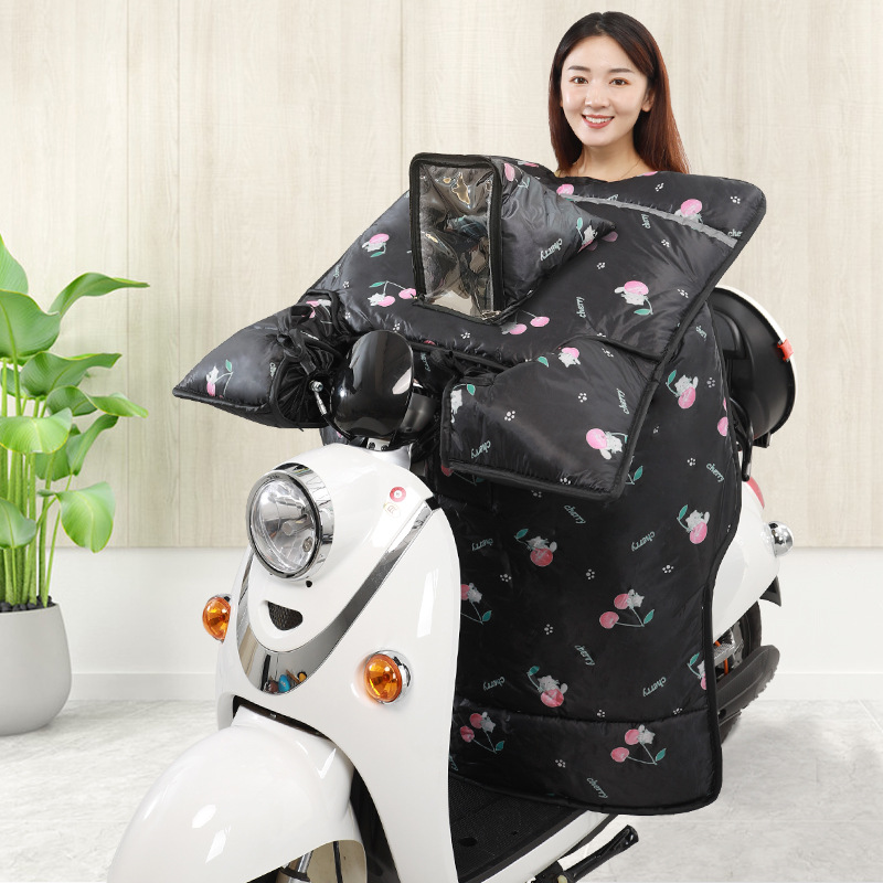 Parent-Child E-Bike Windshield Autumn and Winter Fleece-Lined Thickened Pedal Battery Car Children's Mother and Child Windshield Wholesale