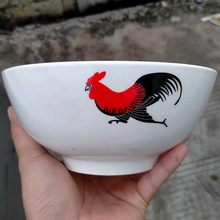 创意陶瓷餐具传统复古公鸡饭碗怀旧经典鸡公斗碗餐厅农庄饭馆批发