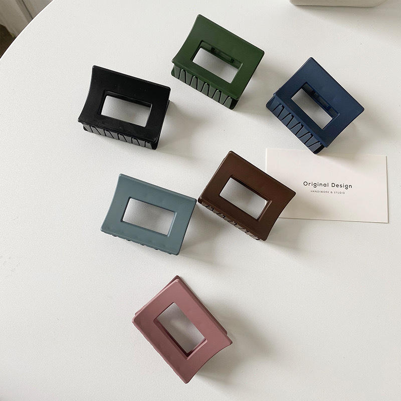 韩国发饰ins镂空方形抓夹女发夹发卡头饰夹子后脑勺洗澡中号卡子