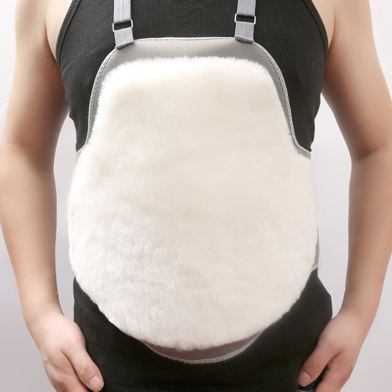 纯羊毛护胃肚兜护肚护胸带ok布暖胃皮毛一体冬季保暖护腰男女通用