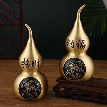 纯铜麒麟葫芦八卦招财纳福书房工艺品家居饰品摆件客厅摆件批发