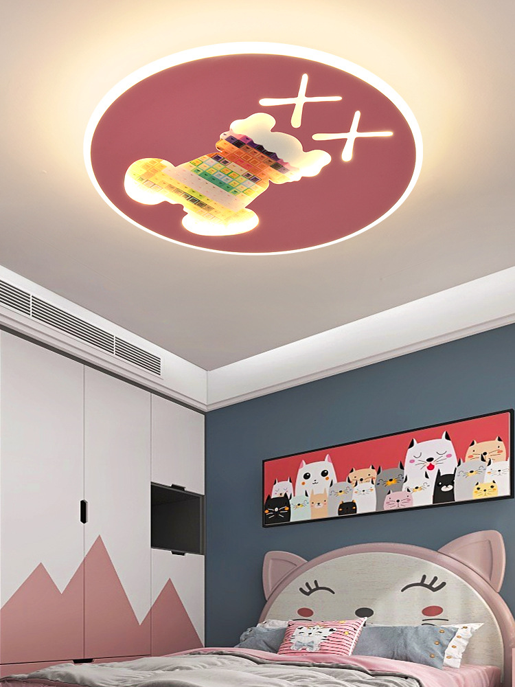 暴力熊儿童房吸顶灯创意护眼led卡通主题男孩女孩宝宝简约卧室灯