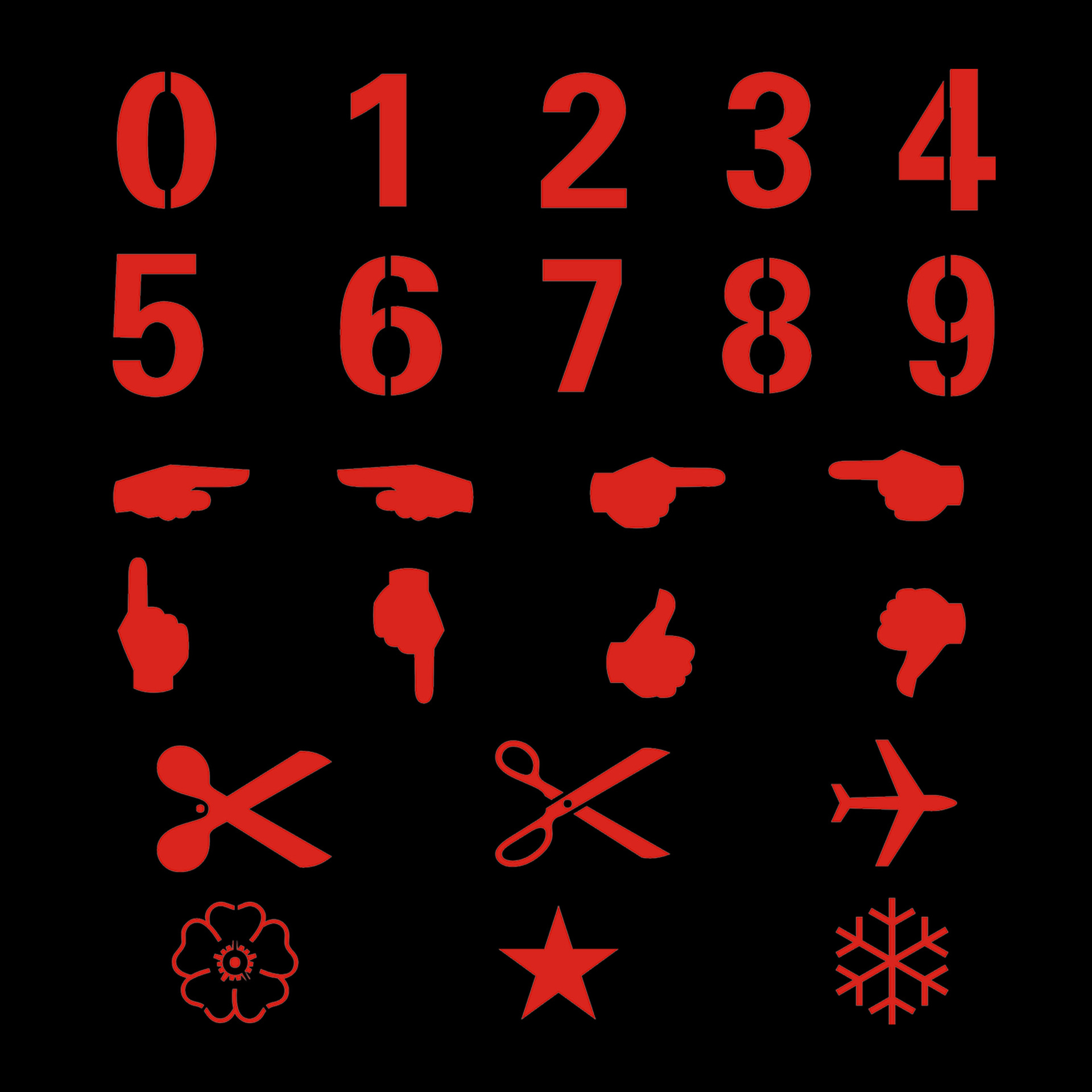 识字数字符号绘画模板手抄报手帐装饰素材模板创意diy