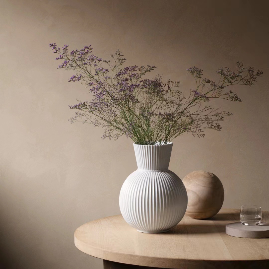 跨境电商 直播平台 北欧风简约陶瓷花瓶民宿侘寂风家居装饰品摆件