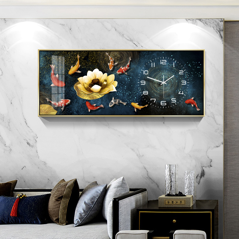 钟表挂钟客厅家用时尚轻奢创意时钟现代简约餐厅装饰画石英钟挂表