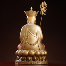GJU8台湾纯铜太古彩地藏菩萨铜像家用供奉娑婆三藏王菩萨佛像