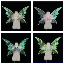 紫琳跨境亚马逊节日派对表演道具 仙女烫金炫彩蝴蝶翅膀 精灵翅膀