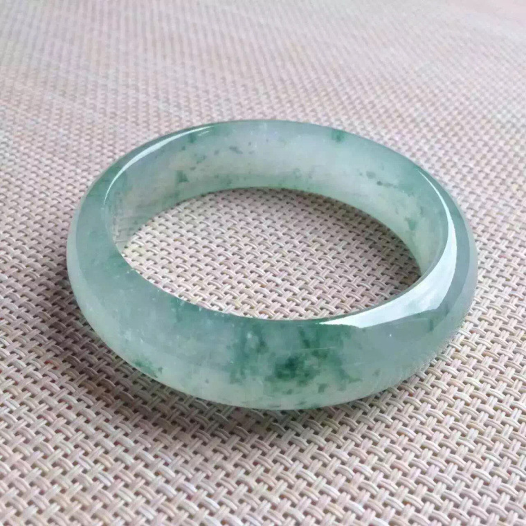 玉夫人缅甸冰种飘阳绿飘花蓝绿花墨绿花天然老坑a货翡翠玉手镯子