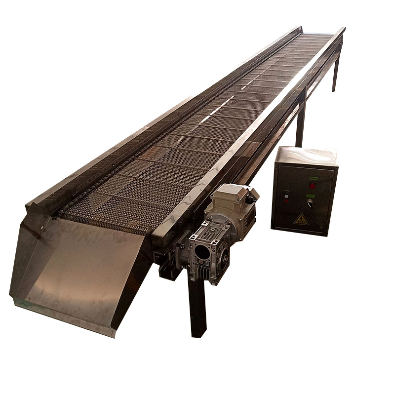 不锈钢网带链输送机耐高温特氟龙流水线排屑机果蔬清洗机传送带