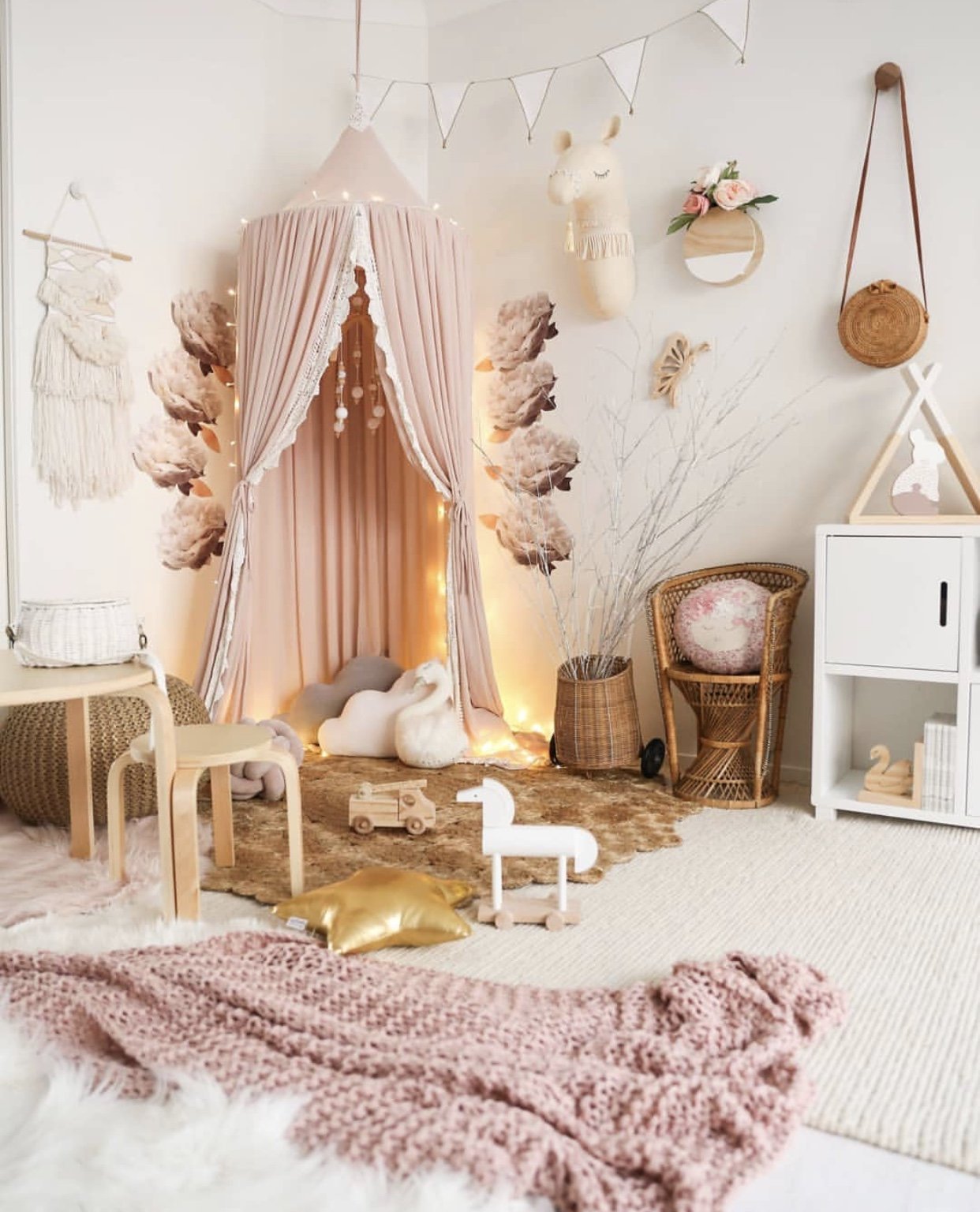 ins北欧儿童房夏季雪纺花边床帐圆顶床幔帐篷蚊帐四色