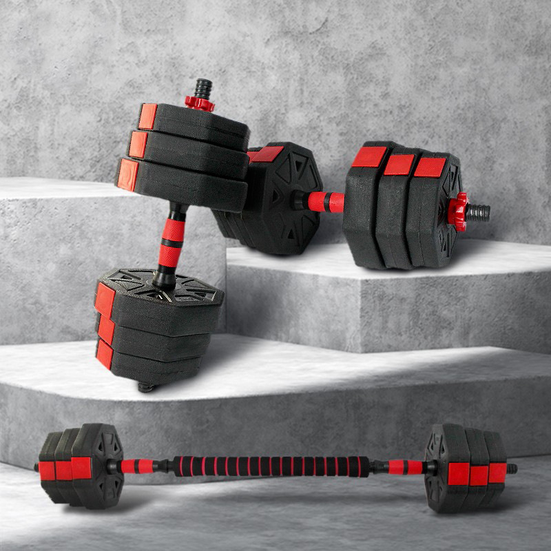 杠铃八角水泥哑铃家用健身哑铃10kg  20kg 30kg 40kg手铃