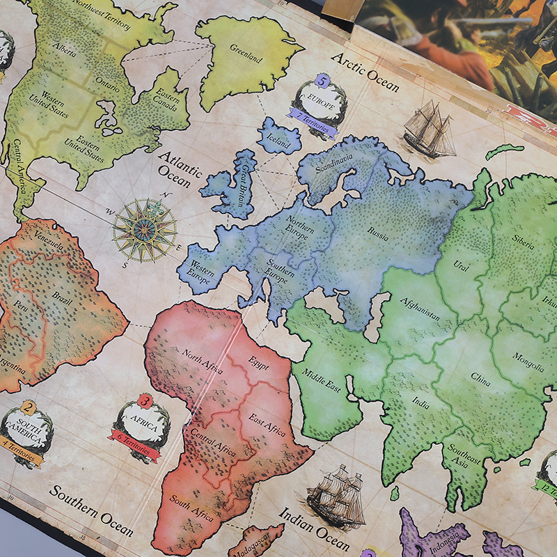 成人儿童休闲聚会英文卡牌桌游世界战争版图战国风云