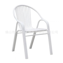 桌椅套装 简约可烤漆线条椅 椅子堆叠桌子拆装户外不具风吹雨淋