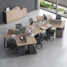 设计师款创意桌椅人位6人位职员办公桌组合3办公桌员工位简约现代