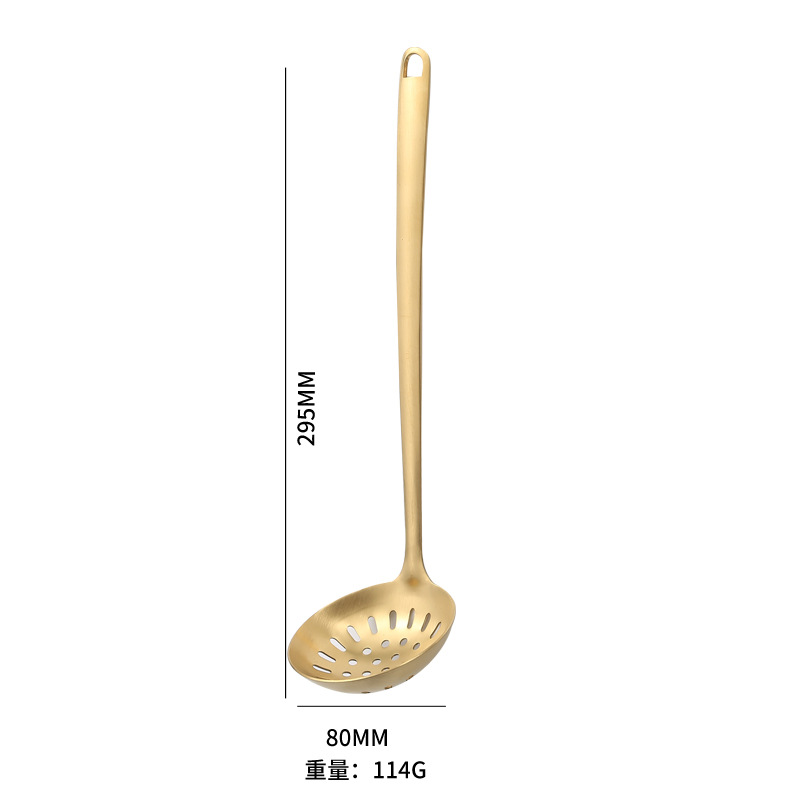 304 Stainless Steel Pots Suit Kitchen Cooking Stainless Steel Soup Ladle Tray Spoon Soup Spoon and Strainer Soup Ladle Hot Leak