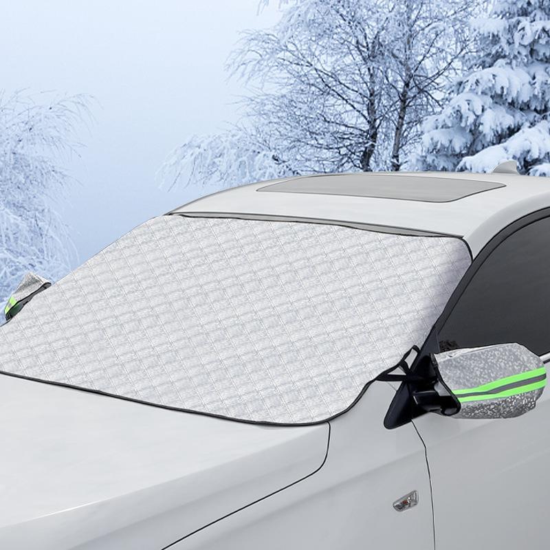 Exclusive for Cross-Border Thickened Car Antifreeze Cover Frost and Snow Proof Cover Front Windshield Glass Snow Cover Winter Snow Windshield