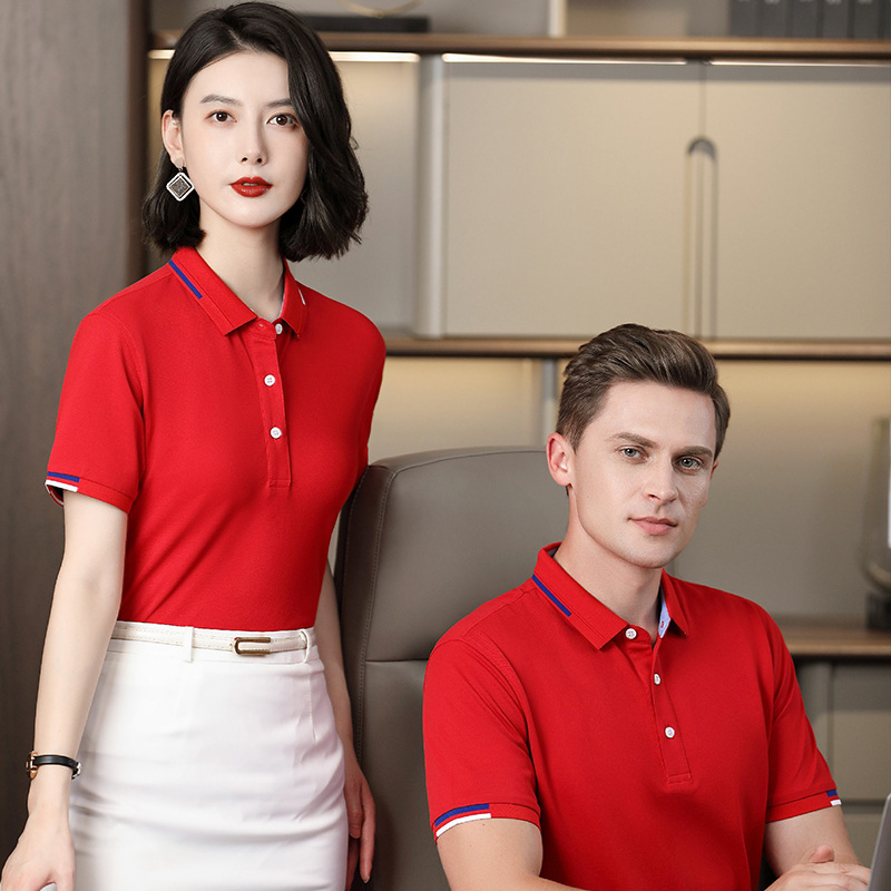 Polo Shirt Customized Work Clothes Lapel Short-Sleeved T-shirt Advertising Cultural Shirt Enterprise High-End New Printed Logo Embroidery