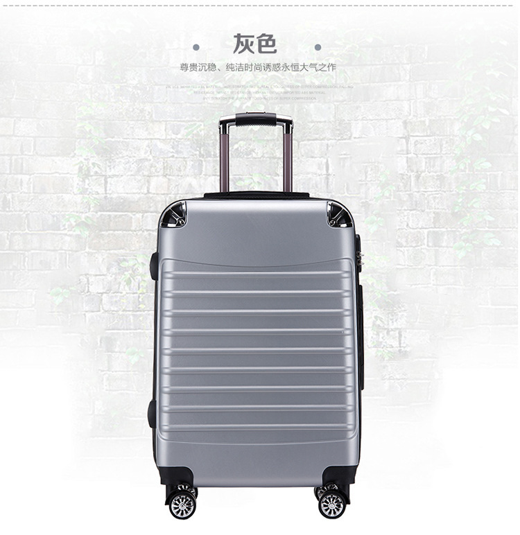 ABS luugage trolley bag  Foreign Trade Three-Piece Abs20 -- 24-28 Inch Large Capacity Luggage Universal Wheel Password Suitcase