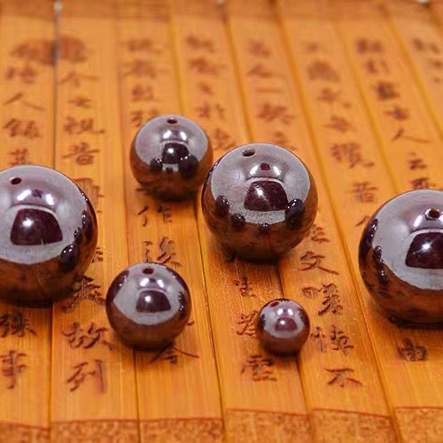 还原砂原矿晶体朱砂散珠圆珠diy手链珠子项链饰品手工制作材料