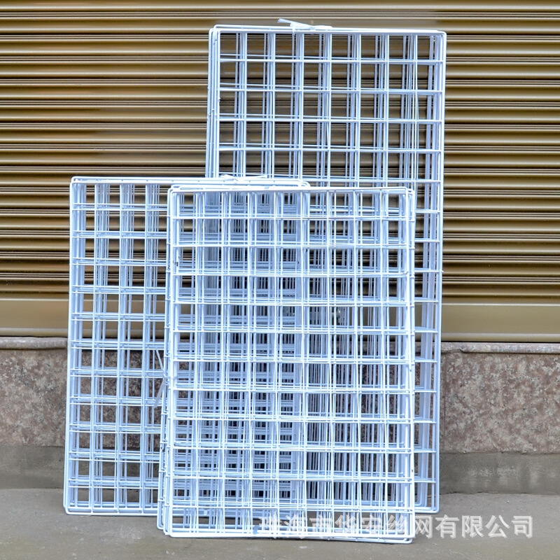 超市货架展示网装饰挂件网片展会白色浸塑网格片吊顶碰网厂规格多
