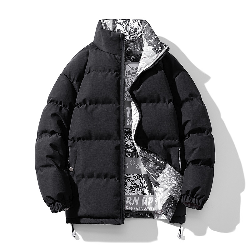 Cross-Border Men's plus-Sized plus-Sized Winter Tide Cotton-Padded Double-Sided Wear Camouflaged Male Couple Men's and Women's Cotton-Padded Jacket Winter Clothing Coat