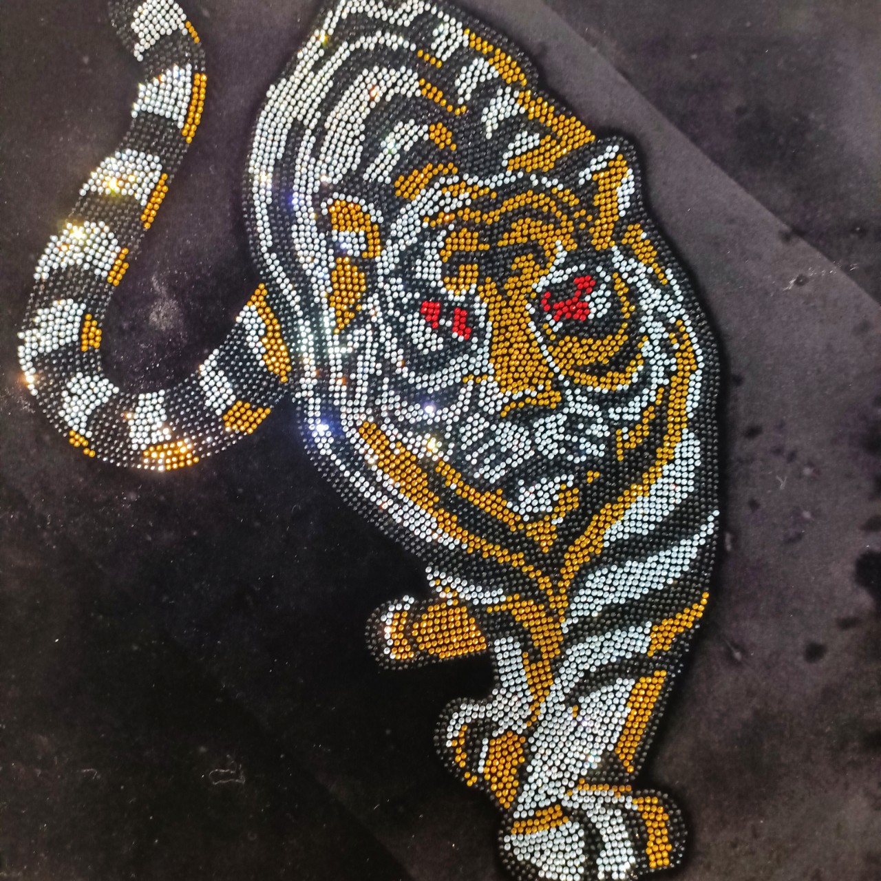 满50件包邮 虎年烫钻贴老虎头水晶烫钻图本命年烫画衣服贴图