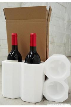 红酒泡沫箱2支装葡萄酒快递运输盒泡沫包装防碎托 5层纸箱-阿里巴巴