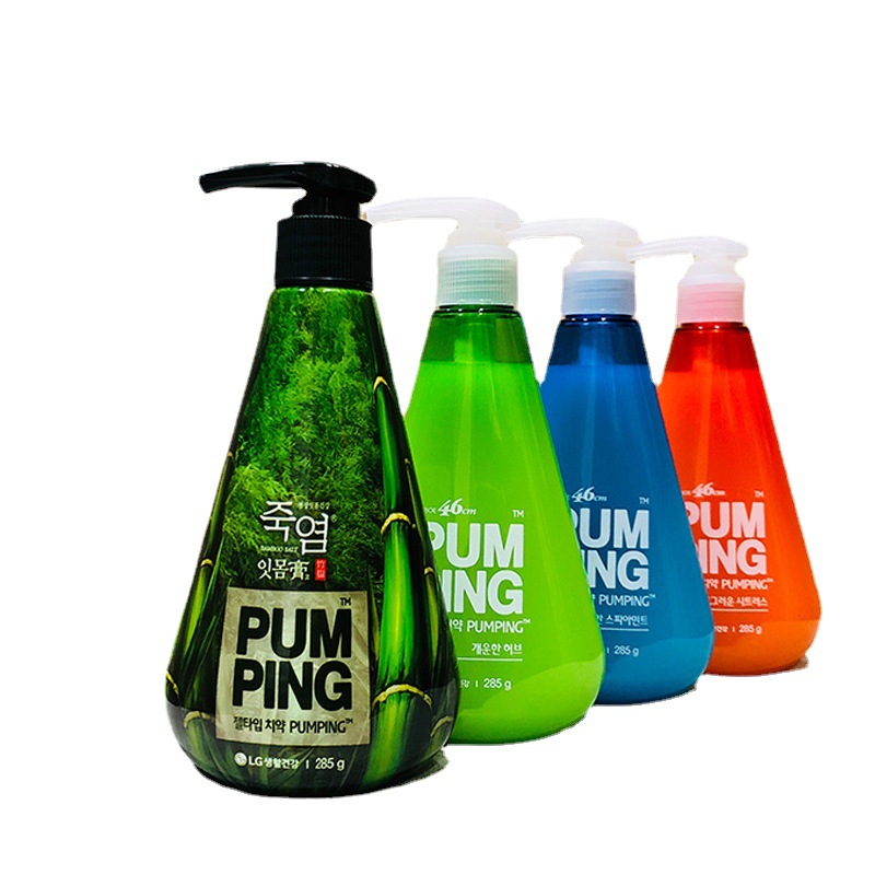 韩国进口按压牙膏倍瑞傲派缤pumping成人牙膏正品支持开票