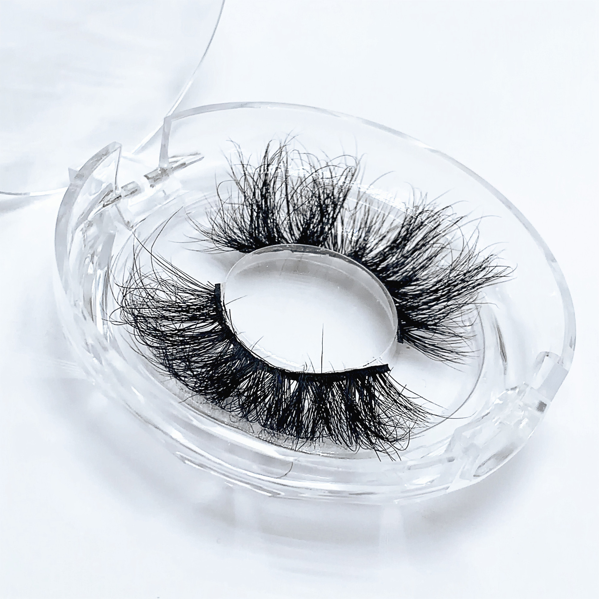 一对装爆炸款水貂毛假睫毛源头工厂25mm水貂毛假睫毛现货批发
