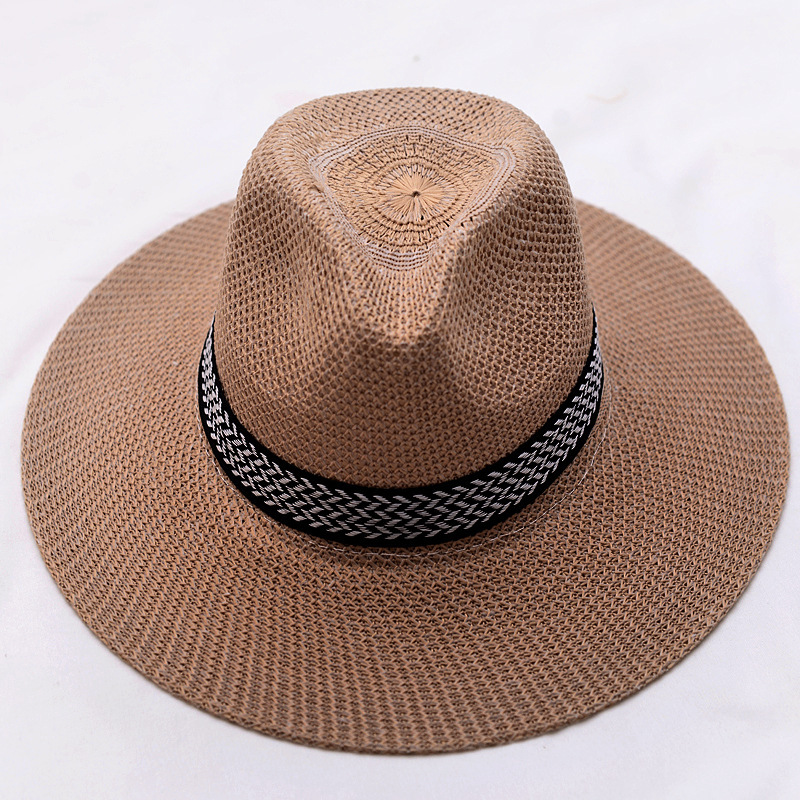 Summer Sun Protection Sun Hat Men's Hat Men's Beach Big Brim Straw Hat Summer Hat Top Hat Sun Hat Wholesale Fishing Hat