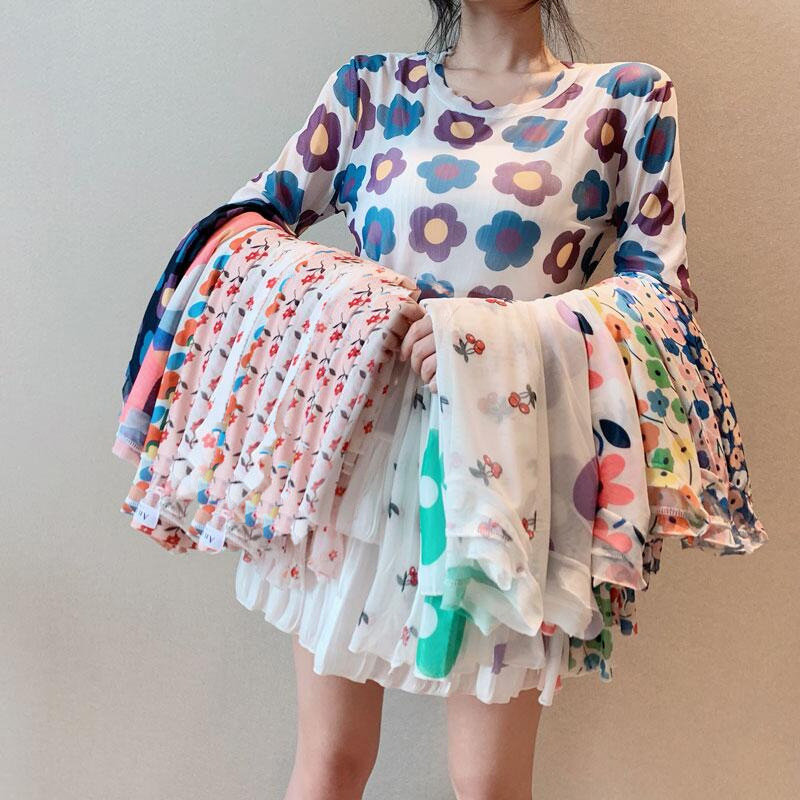 糖果色短款网红洋气泫雅夏衣服女ins潮长袖超薄衫冰丝外套头