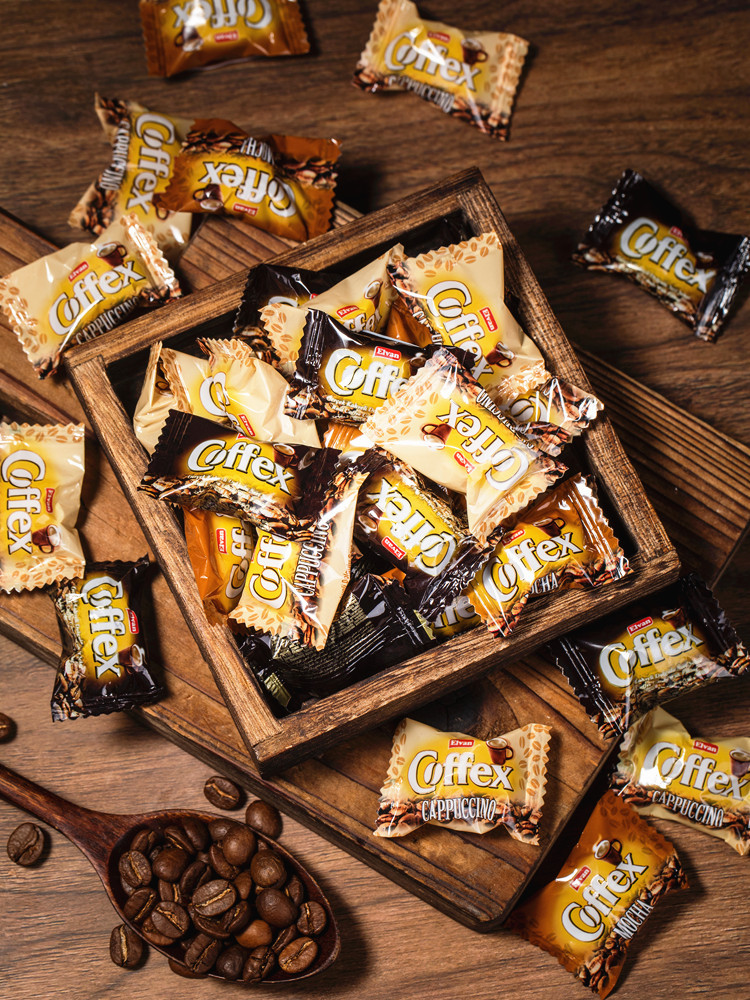 土耳其elvan埃尔万俄宝多混合咖啡糖1kg袋装俄罗斯散装婚庆喜糖果