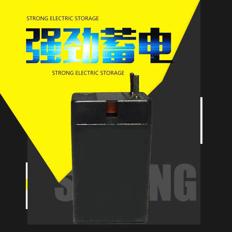 电蚊拍探照灯手电筒头灯台灯电池配件4v铅酸蓄电池通用XD1132A
