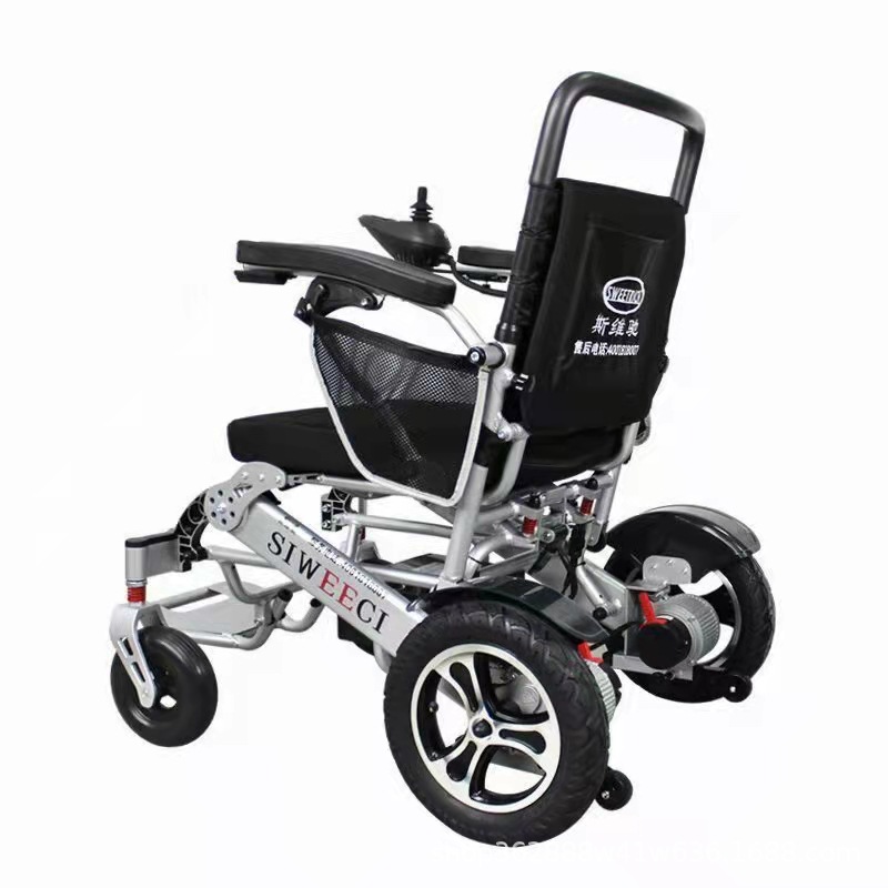 斯维驰电动轮椅智能全自动老年人残疾人轻便折叠代步车便携