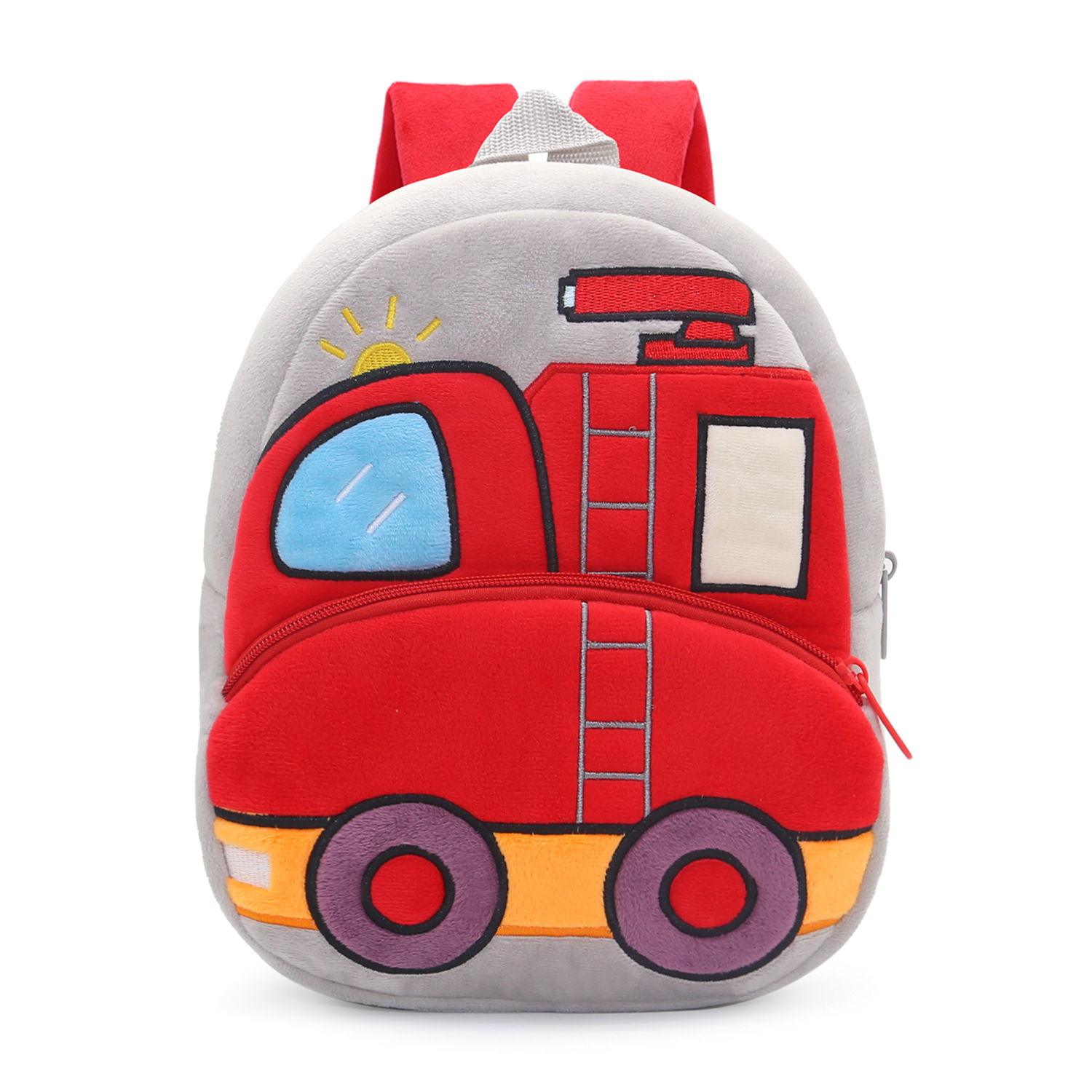 Cute Engineering Vehicle Excavator Dumptruck Cartoon Plush Backpack Boys and Girls Bag Backpack Manufacturer