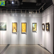 晶科展览馆画展装饰移动展板隔断 艺术书画活动展墙移动屏风厂家