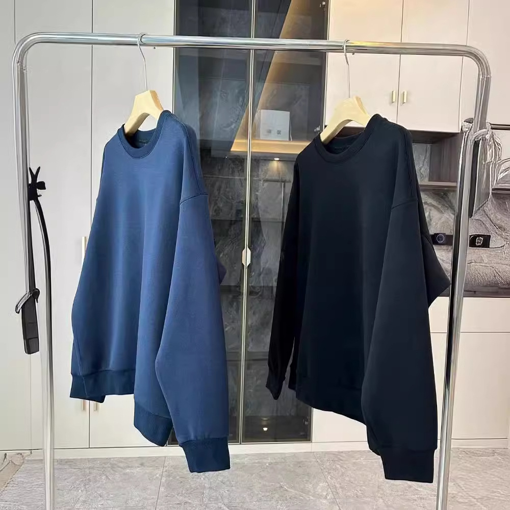 30607男士空气层上衣2024春季新款字母针织运动休闲卫衣套头衫潮