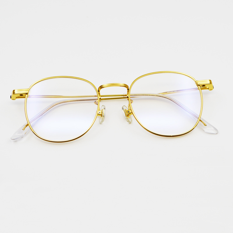 纯钛近视眼镜架男女款超轻时尚椭圆框个性文艺韩版成品光学眼镜框