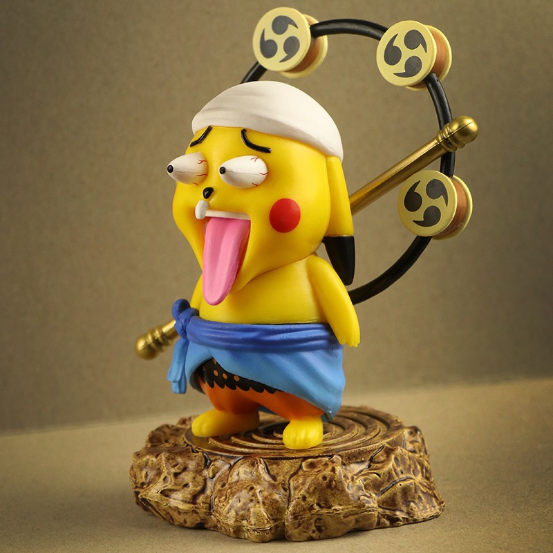 动漫海贼王cos皮卡丘艾尼路雷神手办恶搞搞笑表情包车载摆件