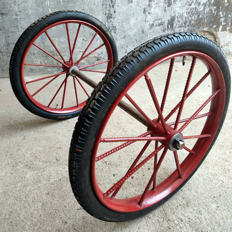 斗车轮板车轮工地建筑专用轮工矿轮子重型载重充气轮斗车轮胎26型