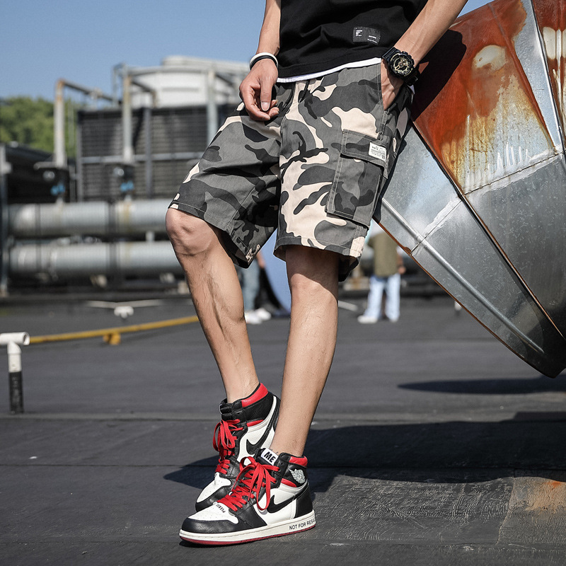 Summer New Camouflage Shorts Cotton Men's Casual Shorts Workwear Fashion Brand Oversized Track Pants Beach Capris