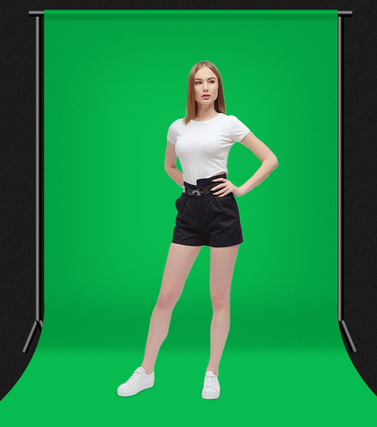 3*6米拍照拍摄抠图直播绿色背景布 扣像绿布 白色蓝色绿幕抠像布