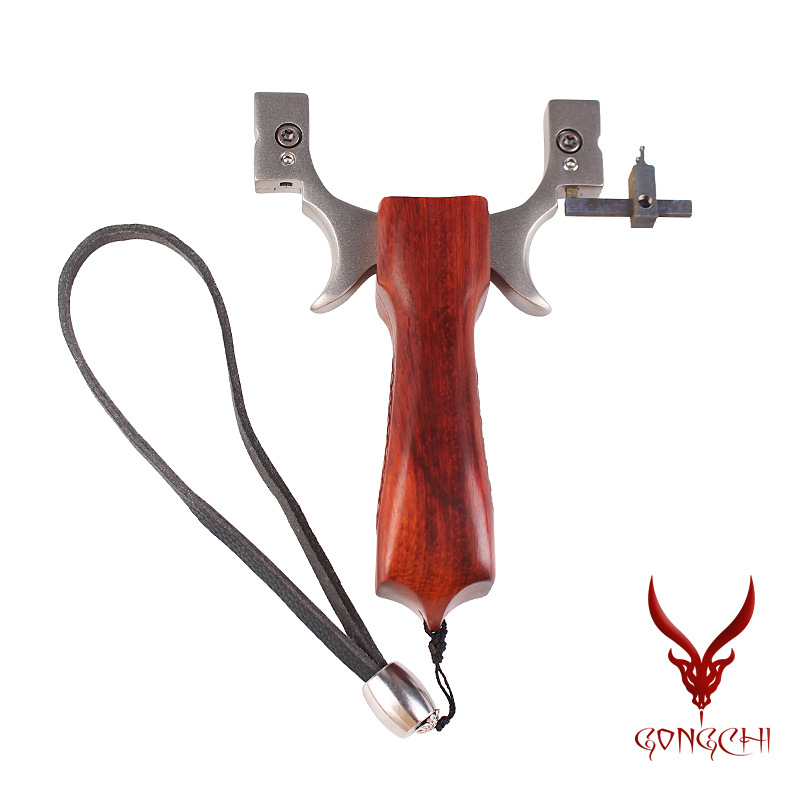 外贸新款欧美款ttf不锈钢弹弓光纤瞄具弓夹皮筋弓 夹片弓户外玩具