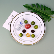 W6OI一次性餐盘蛋糕盘水果盘塑料盘甜品盘一次性碟子圆盘派对