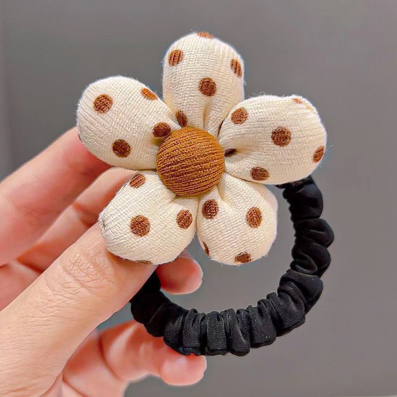 Autumn and Winter Children's Cloth Flower Hair Rope Girls Hair Rope Baby Headwear Hair Ring Cute Hair Accessories Children's Hair Accessories