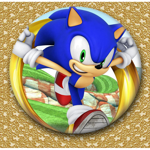 跨境货源刺猬索尼克音速小子徽章sonic礼品赠品胸章挂饰挂件定*制
