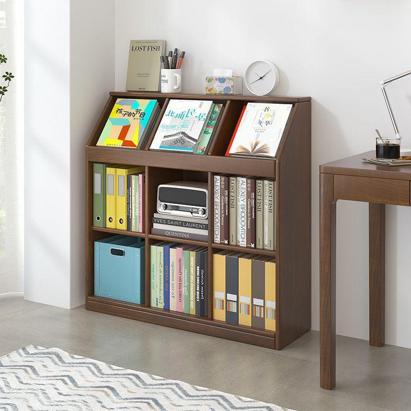 全实木儿童小书架矮落地桌边置物架学生课桌旁桌下收纳书柜报刊架