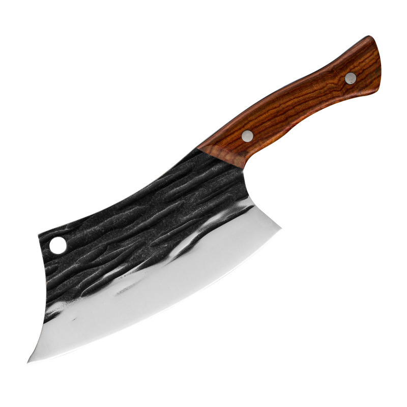 锻打锤纹小弯刀小菜刀高碳钢杀鱼刀家用户外剔骨切分割肉屠宰刀