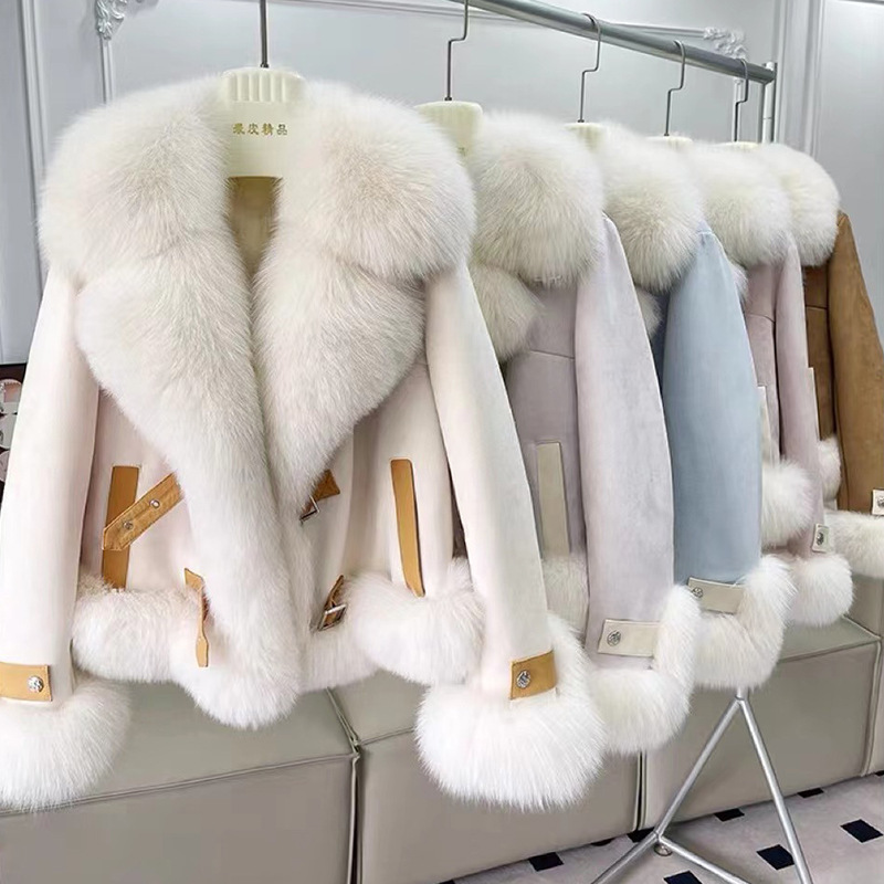 La Chebel Winter New Fur Fur Coat Single High-End High-End Brand Women's Clothing Wholesale