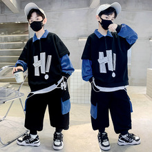 春款童装新款儿童套装2024韩版男童套装帅气中大童运动套装两件套